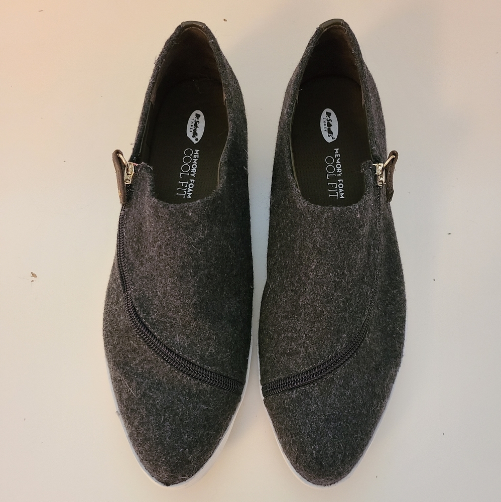 Dr Scholls Slip-On Size 11 Felt Gray Shoe